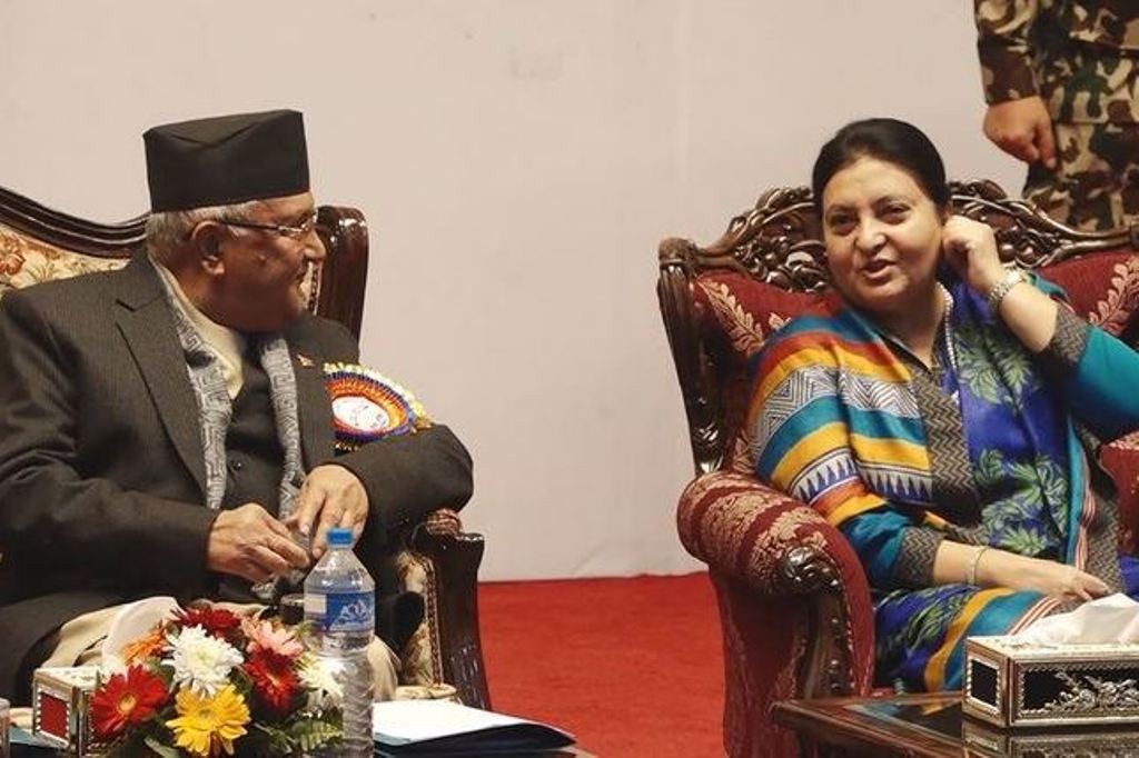 संसद् विघटनको सिफारिस लिएर प्रधानमन्त्री ओली शितल निवास पुगे