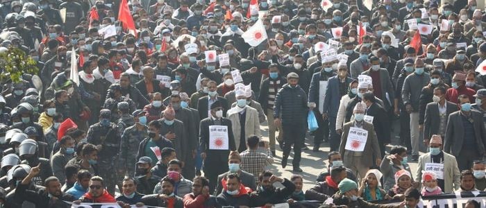 नेकपा दाहाल–नेपाल समुहको जुलुस : कसले के भने ?