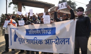 म्यानमारको हिंसात्मक दमन विरुद्ध नागरिक अभयन्ताहरूले गरे काठमाडौंमा प्रदर्शन