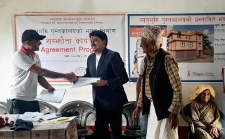 बिर्घामा स्याङ्जाकै नमुना पुस्तकालय बन्ने (चार तस्बिरसहित)