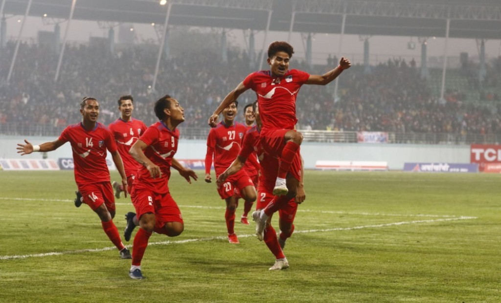 थ्री नेसन्स कपमा बंगलादेशविरुद्ध पहिलो हाफसम्म नेपाल दुई गोलले अघि