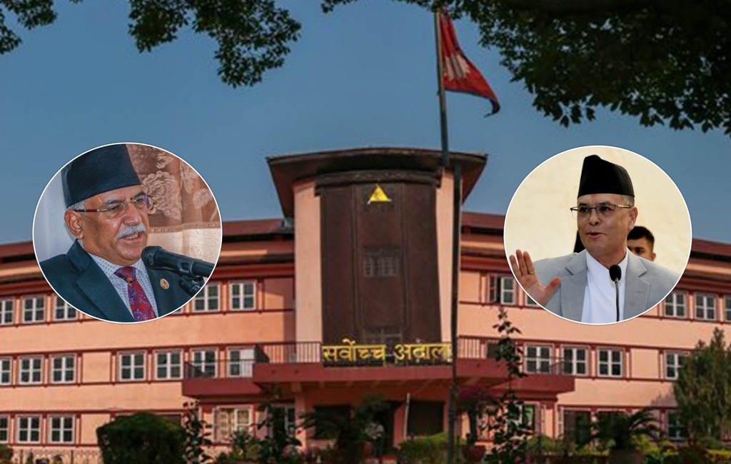 प्रचण्डको टाउकोमा सर्वाेच्चको घन