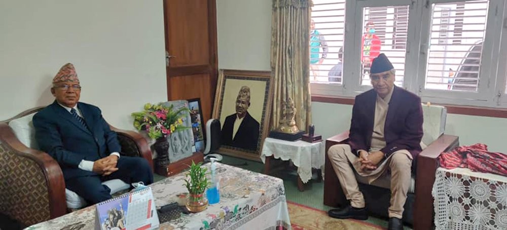माधव निवासमा प्रधानमन्त्री देउवा