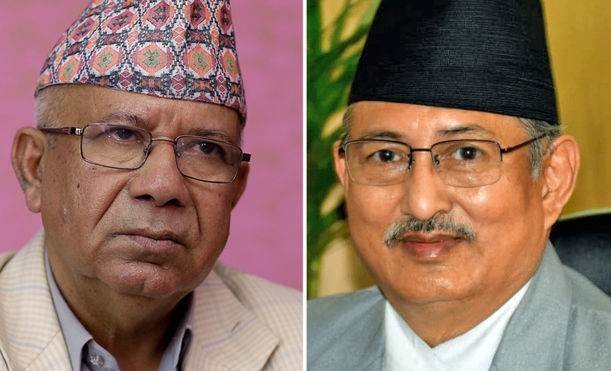 माधव नेपाल र बालकृष्ण खाँणबीच भेटवार्ता