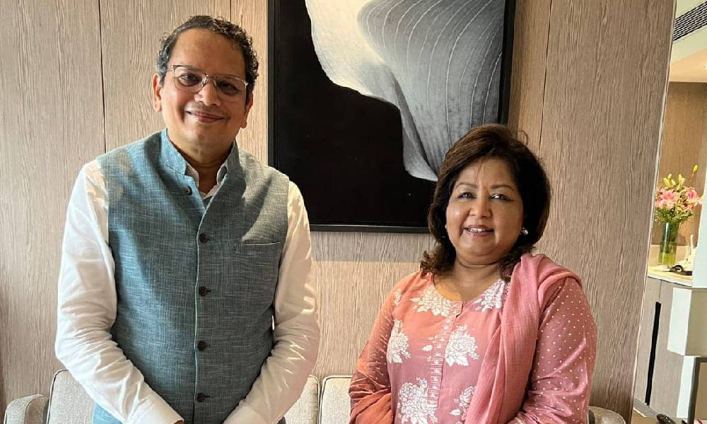 आरजु राणा देउवा र भाजपा विदेश विभाग प्रमुख चौथाइवालेबीच भेटवार्ता