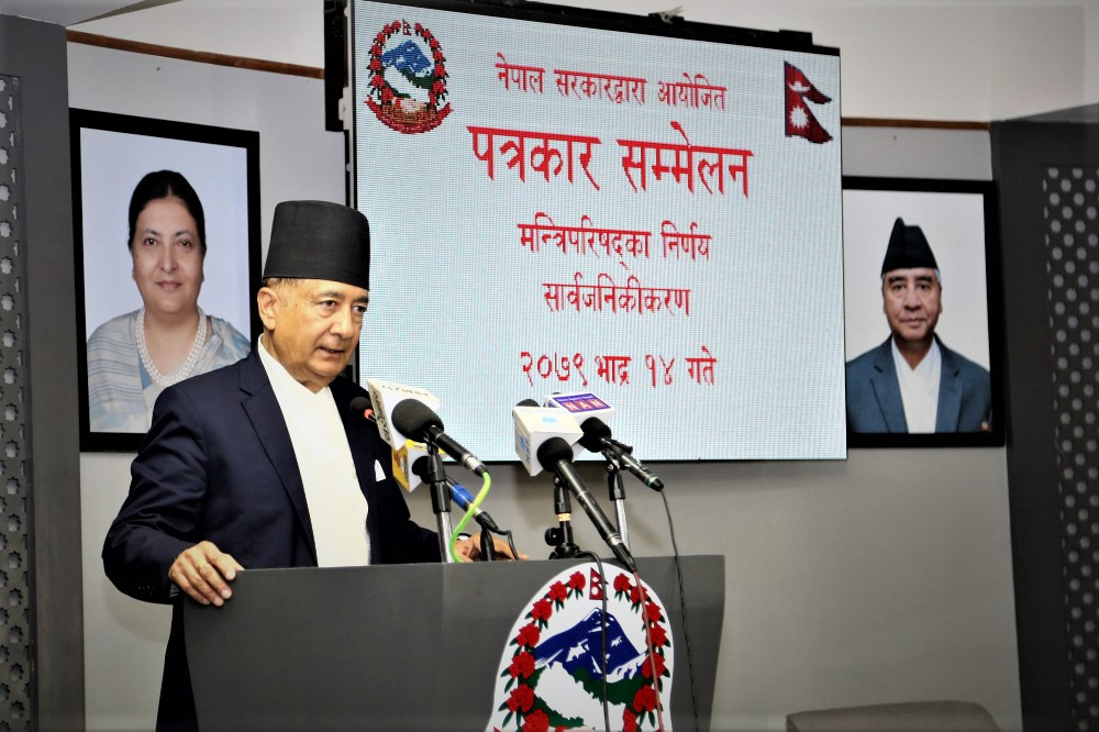 यी हुन् सोमबारको मन्त्रिपरिषद् बैठकका निर्णयहरू