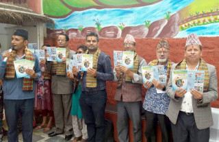 पाल्पाली साहित्यकार रेग्मीको बाल काव्य संग्रह ‘अलिकति’ कृति विमोचन