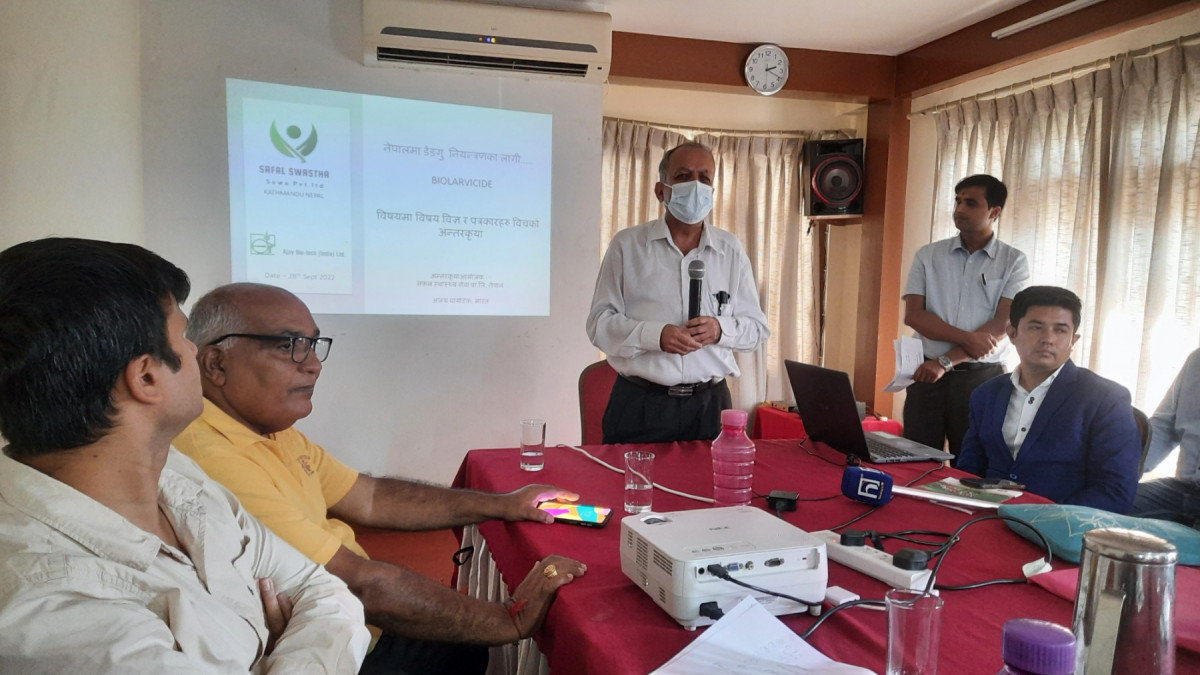 डेंगी  नियन्त्रण गर्ने औषधि आयो, स्थानीय सरकार मार्फत् प्रयोग गर्न विज्ञको सुझाव