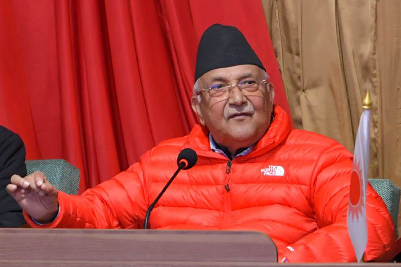 ओलीको भाषण : सत्तागठबन्धनलाई धारे हात, रवि लामिछानेमाथि आरोप, सुकुम्बासीलाई सहानुभूति