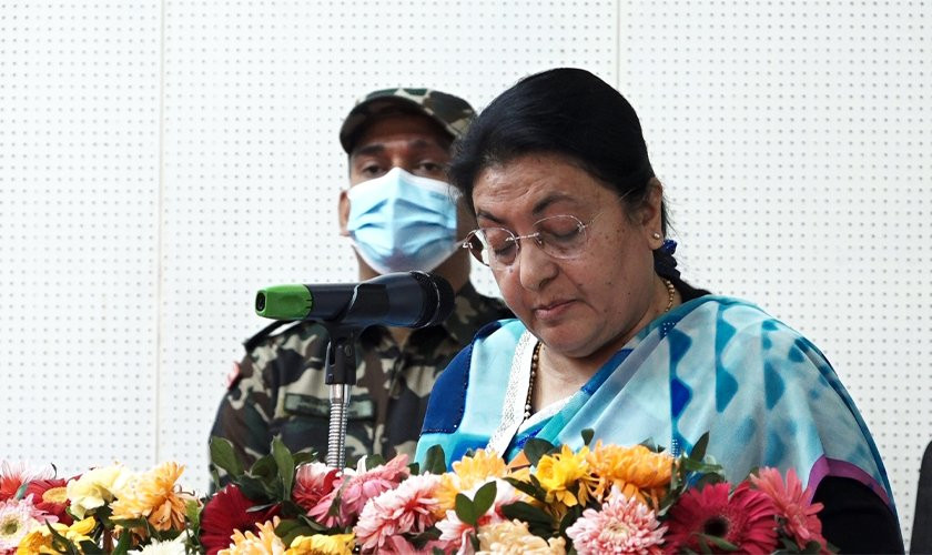आन्तरिक उत्पादन वृद्धि गर्न नसकिंदा अर्थतन्त्रमा चुनौती थपिएको छः राष्ट्रपति