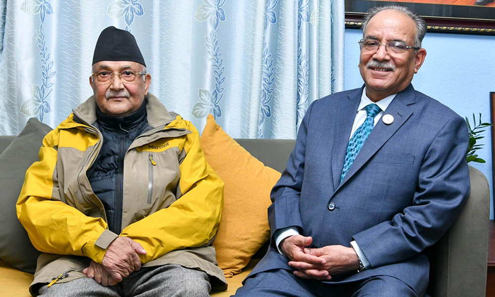 ओली भेट्न प्रचण्ड बालकोटमा, मन्त्रीहरुको बाँडफाँटका विषयमा छलफल हुने