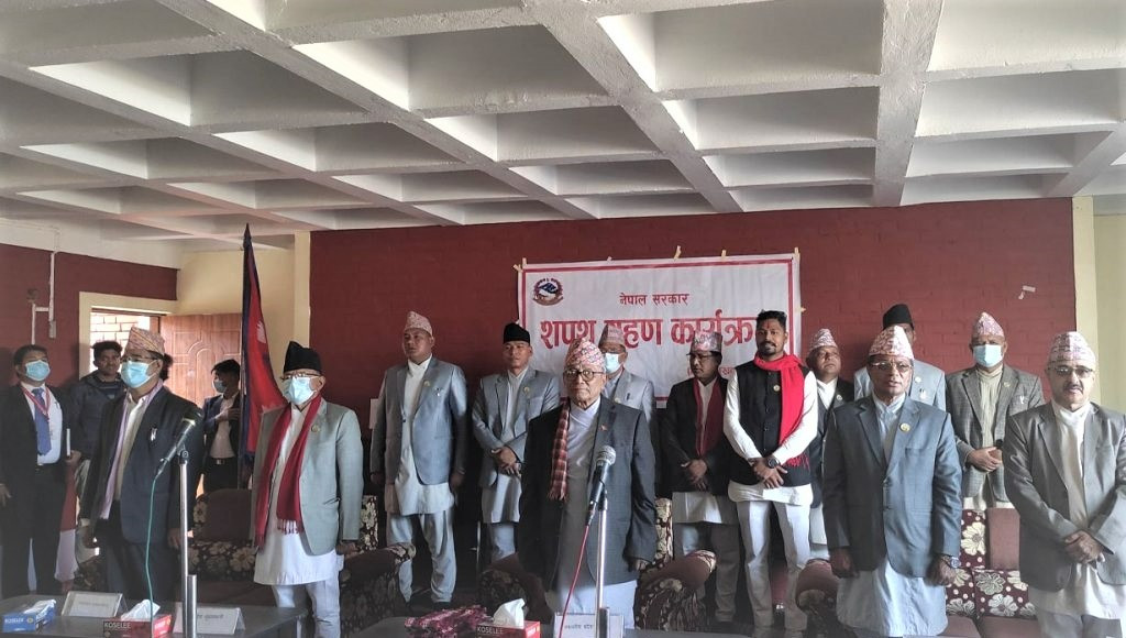 लुम्बिनी प्रदेश सरकारका ७ मन्त्रीले लिए शपथ