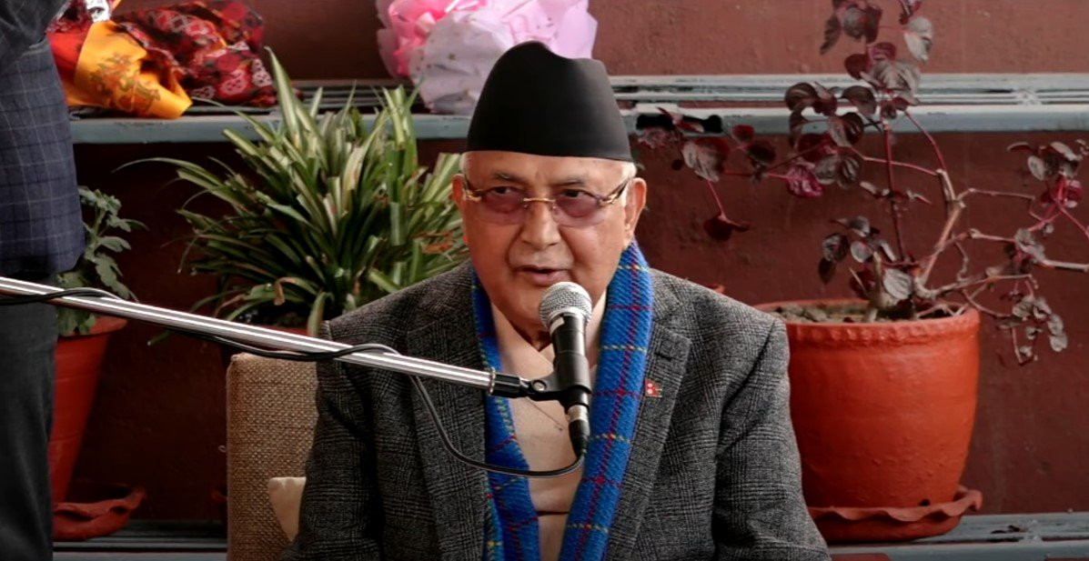 संसद भवन बाहिर ओलीको कडा अभिव्यक्ति