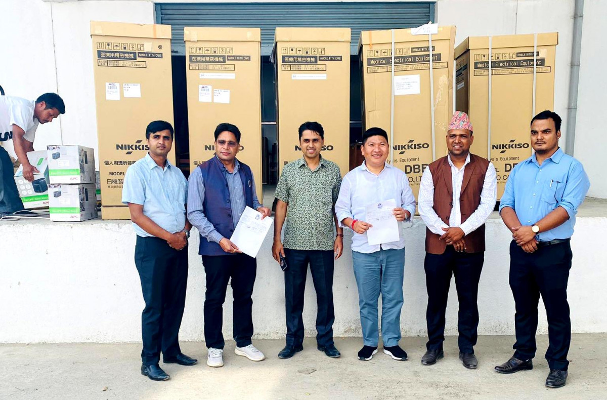 पाल्पाको रामपुर अस्पतालमा डाइलासिस सेवा सुरु हुने, पाँच वटा डाइलासिस मेसिन प्राप्त