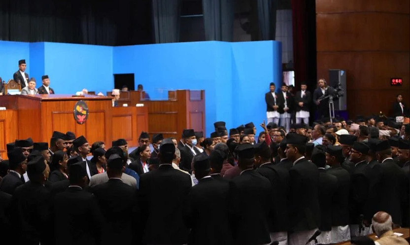 प्रतिपक्षीको नाराबाजी र होहल्लाकै बीच नीति तथा कार्यक्रम पास