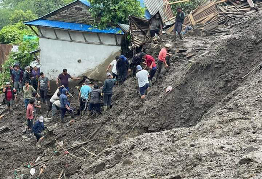 लमजुङमा पहिरोमा परी बेपत्ता भएका चारै जनाको शव भेटियो