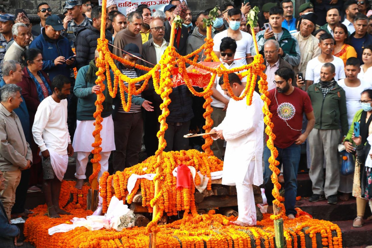 पूर्वसभामुख दमननाथ ढुंगानाको राजकीय सम्मानका साथ अन्त्येष्टि, शीर्ष नेताहरूले गरे  ढुंगानाको स्मरण (खास खबर)