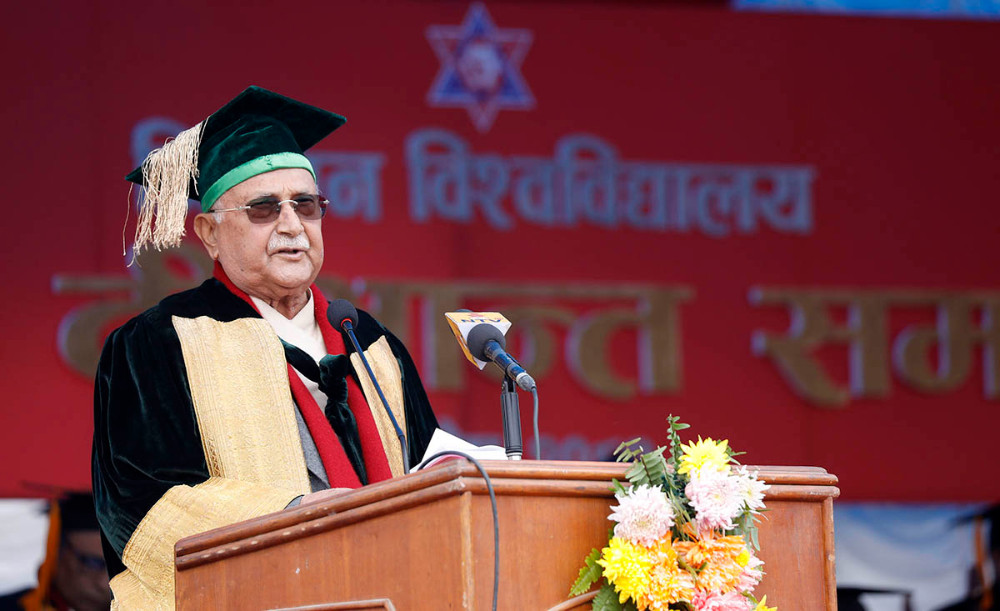 ‘ज्ञानलाई व्यवहारमा उतार्नुस्’: प्रधानमन्त्रीओली