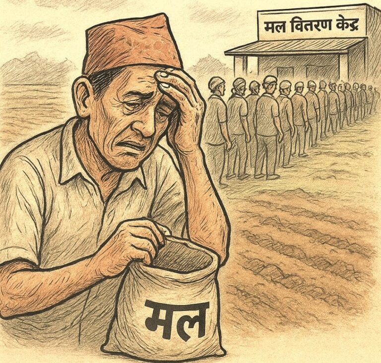 खडेरीले आजित किसानलाई मलको पनि अभाव, सरकारी निरीहताले भदौ लाग्दासमेत आएन मल, सरकारकै लाचारीपनले मौलाउँदै बिचौलिया (खासखबर)
