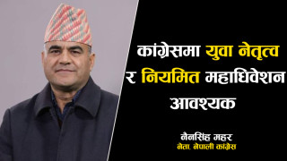 नेपाली कांग्रेसमा युवा नेतृत्व र नियमित महाधिवेशन आवश्यक भइसक्यो - नैनसिंह महर